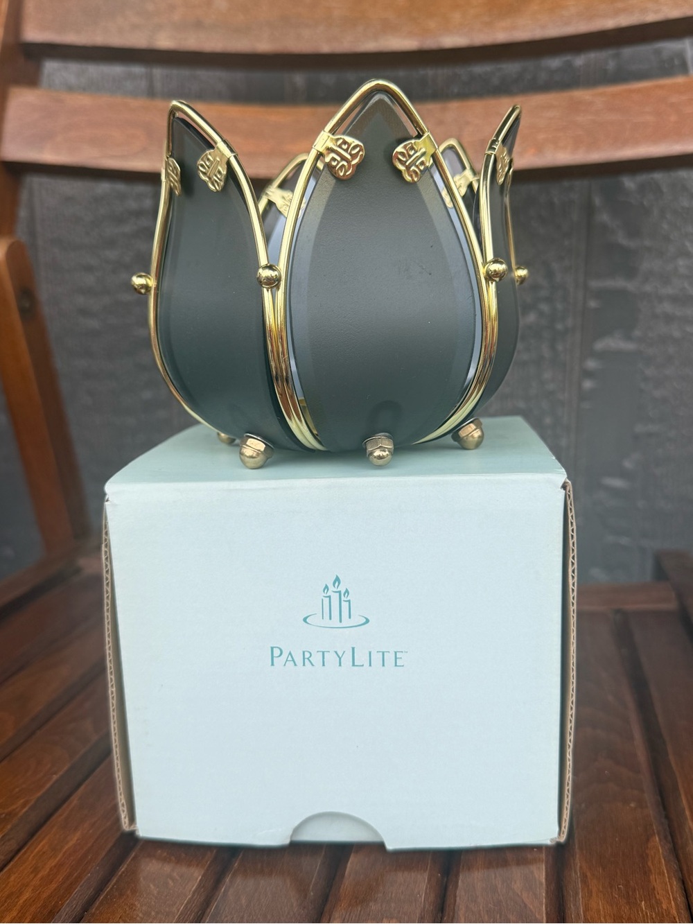 Vintage PartyLite Lotus Tea light Candle Holder